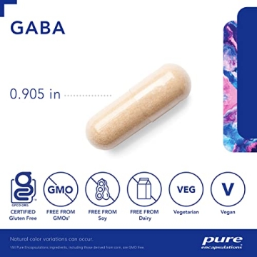 Pure Encapsulations GABA Supplement for Stress & Sleep Support