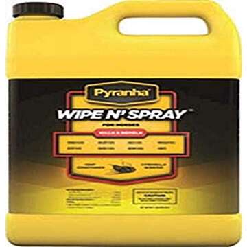 Pyranha 001GWIPEG 068022 Wipe N'Spray Fly Protection Spray for Horses, 1 Gallon,Yellow