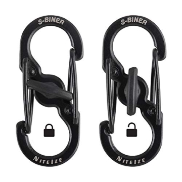 Nite Ize S-Biner MicroLock - Secure Key Carabiner (2 Pack)