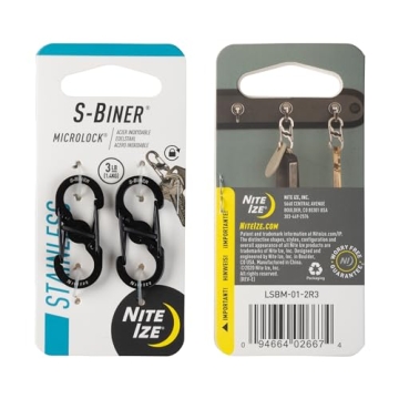 Nite Ize S-Biner MicroLock - Secure Key Carabiner (2 Pack)
