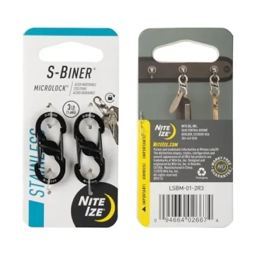 Nite Ize S-Biner MicroLock - Secure Key Carabiner (2 Pack)