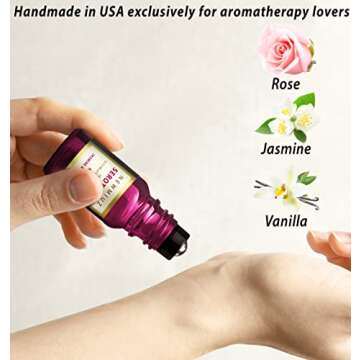 Chill Out Calming Roll On Essential Oil Blend -Stress Relief Rose Jasmine & Vanilla Destress - Relaxation Calm Aromatherapy Roller Gifts for Women Perfect Stocking Stuffers - NEW MIUZ