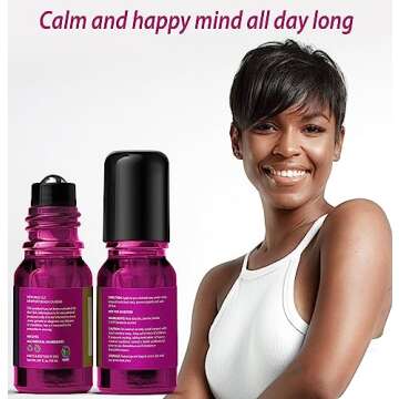 Chill Out Calming Roll On Essential Oil Blend -Stress Relief Rose Jasmine & Vanilla Destress - Relaxation Calm Aromatherapy Roller Gifts for Women Perfect Stocking Stuffers - NEW MIUZ