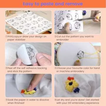 Craftido Embroidery Stabilizer for Easy Designs