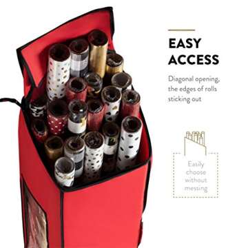 ZOBER 40-Inch Wrapping Paper Storage Organizer - Waterproof