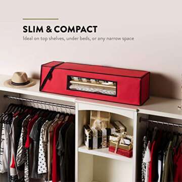 ZOBER 40-Inch Wrapping Paper Storage Organizer - Waterproof