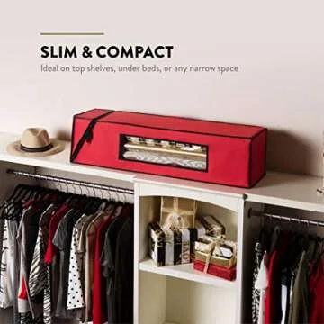 ZOBER 40-Inch Wrapping Paper Storage Organizer - Waterproof