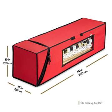 ZOBER 40-Inch Wrapping Paper Storage Organizer - Waterproof