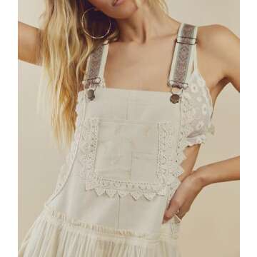 Women’s Casual Lace Maxi Dress with Pockets