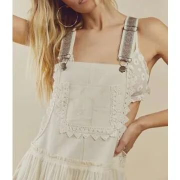 Women’s Casual Lace Maxi Dress with Pockets