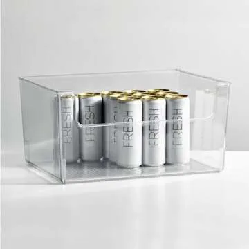 mDesign Large Modern Plastic Open Front Dip Storage Organizer Bin Basket for Bathroom Organization - Vanity Shelf, Cubby, Cabinet, and Closet Organizing Decor - Ligne Collection - 8 Pack - Clear