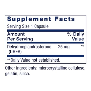 Life Extension DHEA 25 mg – Supplement for Hormone Balance, Immune Support, Sexual Health, Bone & Cardiovascular Health and Anti-Aging and Mood Support – Gluten-Free, Non-GMO – 100 Capsules