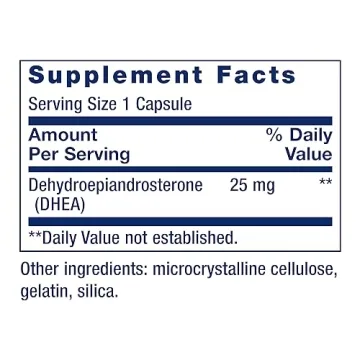 Life Extension DHEA 25 mg – Supplement for Hormone Balance, Immune Support, Sexual Health, Bone & Cardiovascular Health and Anti-Aging and Mood Support – Gluten-Free, Non-GMO – 100 Capsules