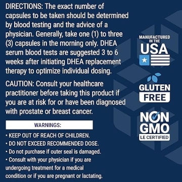 Life Extension DHEA 25 mg – Supplement for Hormone Balance, Immune Support, Sexual Health, Bone & Cardiovascular Health and Anti-Aging and Mood Support – Gluten-Free, Non-GMO – 100 Capsules