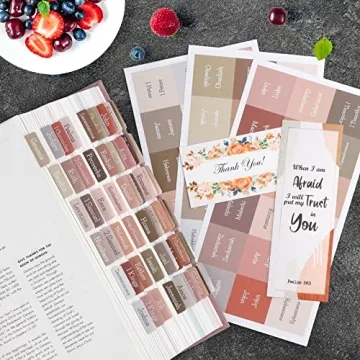 Stylish Earth Tone Bible Tabs - Easy to Read & Apply for Everyone