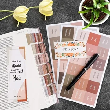 Stylish Earth Tone Bible Tabs - Easy to Read & Apply for Everyone