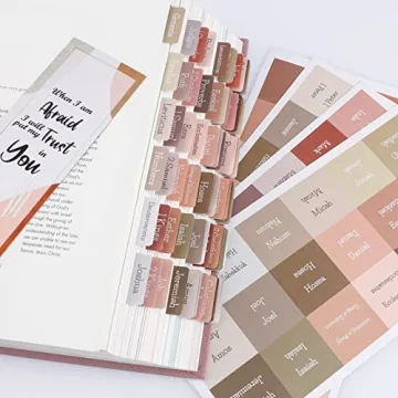 Stylish Earth Tone Bible Tabs - Easy to Read & Apply for Everyone