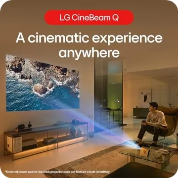 LG CineBeam Q 4K Portable Projector with Smart Features
