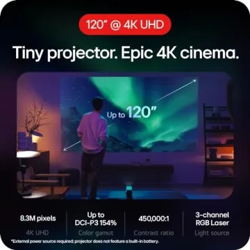 LG CineBeam Q 4K Portable Projector with Smart Features
