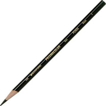 Prismacolor Premier Colored Pencils, Black Lead/Black Barrels, Adult Coloring, 12 Pack