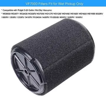 MOCW VF7000 Replacement Filters for Ridgid/Vacuum Cleaners