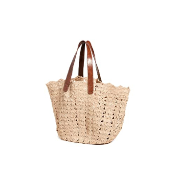 MAR Y SOL Women's Paros Tote Bag, Natural, Tan, One Size