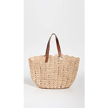 MAR Y SOL Women's Paros Tote Bag, Natural, Tan, One Size