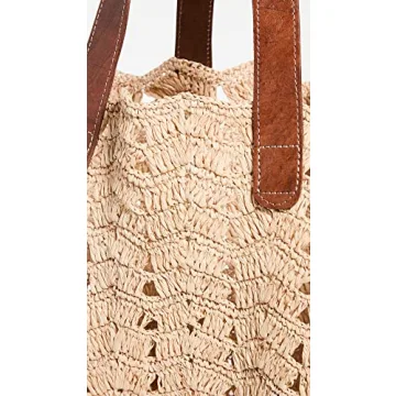 MAR Y SOL Women's Paros Tote Bag, Natural, Tan, One Size
