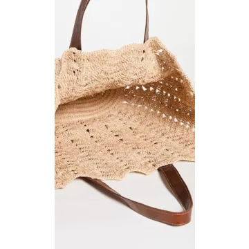 MAR Y SOL Women's Paros Tote Bag, Natural, Tan, One Size