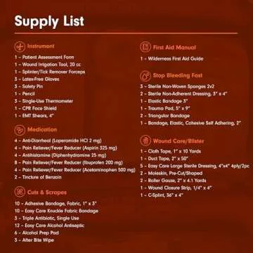 Adventure Medical Kits Sportsman Series Medical Kit - 400 - First Aid Kit for Camping, Hiking, Hunting & More - For 10 People for 14 Days - Includes Bandages, Medicine, Guide Book & More