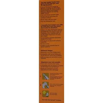 Scrub Daddy Dish Daddy Soap Dispensing Dish Wand Sponge, Combo Pack