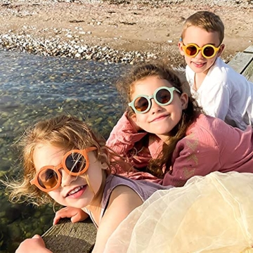 Bouryo Kids Sunglasses UV400 Protection Flexible Frame