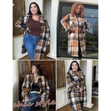 Plus Size Flannel Plaid Shirt for Stylish Women
