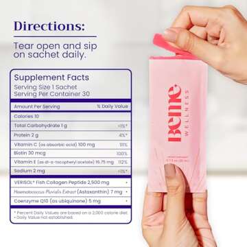 BeMe Liquid Collagen Drink, Be Radiant (Peach) - Liquid Collagen for Women & Men - Drinkable Supplement with Collagen Peptides, Biotin, & Vitamin C Supports Hair, Nail, & Skin Health - 30 Sachets