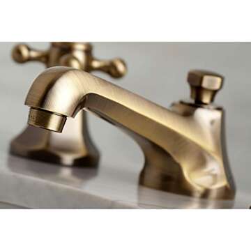 Kingston Brass KS4463BX 8 in. Widespread Bathroom Faucet, Antique Brass