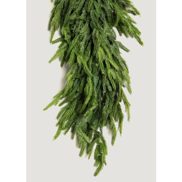 Afloral Deluxe Norfolk Pine Garland Full 96 Inch