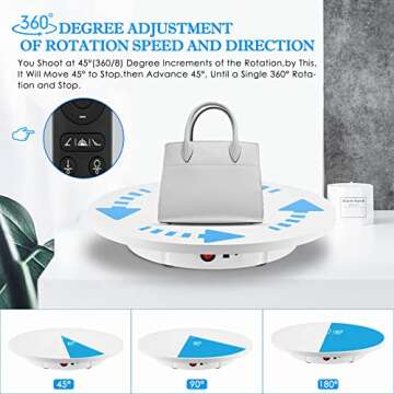 PUOSUO Motorized Rotating Display Stand - 330 lbs Capacity, 360° Rotation