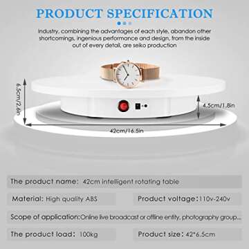 PUOSUO 16.5inch Rotating Display Stand for Product Showcase
