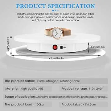 PUOSUO 16.5inch Rotating Display Stand for Product Showcase