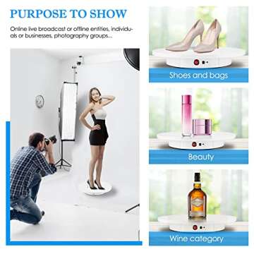 PUOSUO 16.5inch Rotating Display Stand for Product Showcase