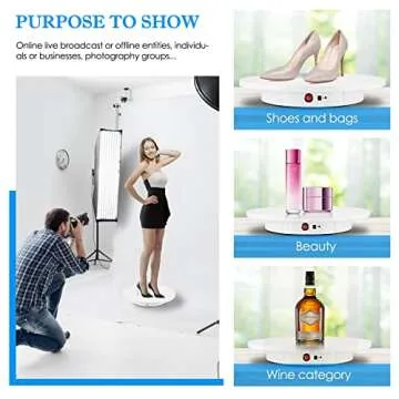 PUOSUO 16.5inch Rotating Display Stand for Product Showcase