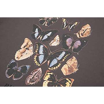 Meladyan Women’s Oversize Graphic Printed Loose Tee Short Sleeve Round Neck Loose Tshirt Tops Grey