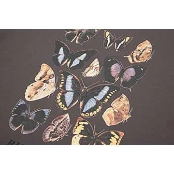 Meladyan Women’s Oversize Graphic Printed Loose Tee Short Sleeve Round Neck Loose Tshirt Tops Grey