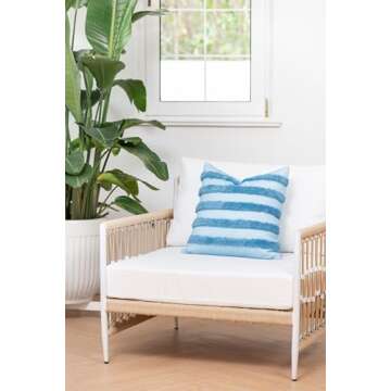 Hofdeco 18" Water Resistant Coastal Throw Pillow Cover