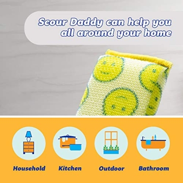 Scour Daddy Scour Pads - Odor Resistant, Multi-Surface Cleaning