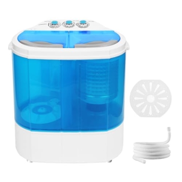 Portable Washer Mini Washing Machine 13lbs Twin Tub - Ideal for Laundry, Dorms & RVs
