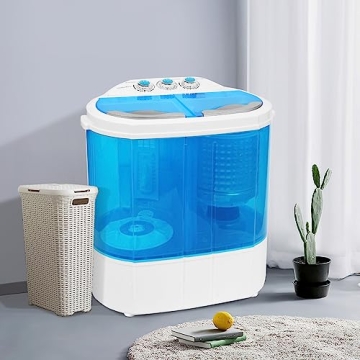 Portable Mini Washer 13lbs Twin Tub for Easy Laundry
