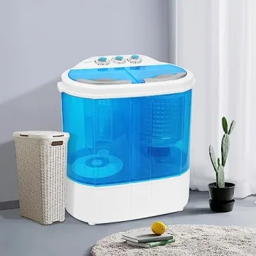 Portable Mini Washer 13lbs Twin Tub for Easy Laundry