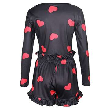 Artfish Women Valentines Pajamas Sets Lounge Graphic Pjs