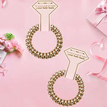 Hasoar Hair Tie, 12pcs Spiral Hair Ties with Diamond Card, Bachelorette Party Proposal Gifts, Brides...